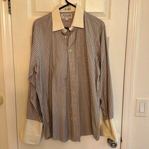 Burberry's Men's Dress Shirt with French Cuffs